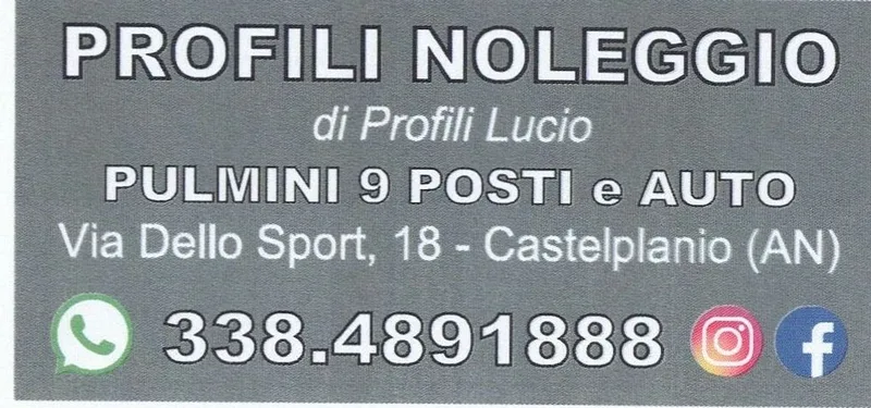 Profili Noleggio, noleggio pulmini 9 posti e auto a Castelplanio